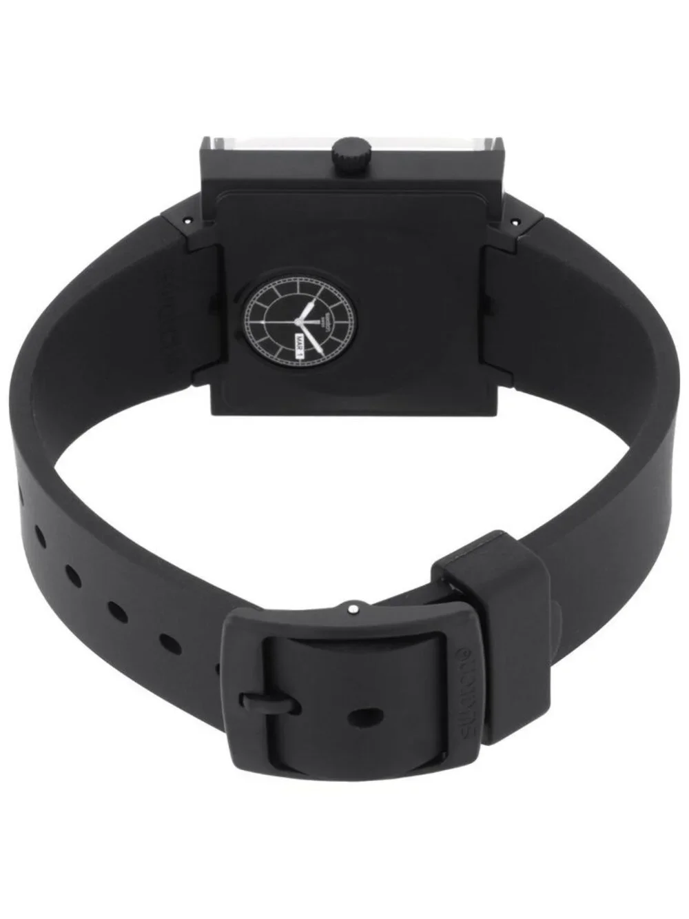 NWT Swatch What If...Blackagain? Quartz Black Dial Unisex Watch
